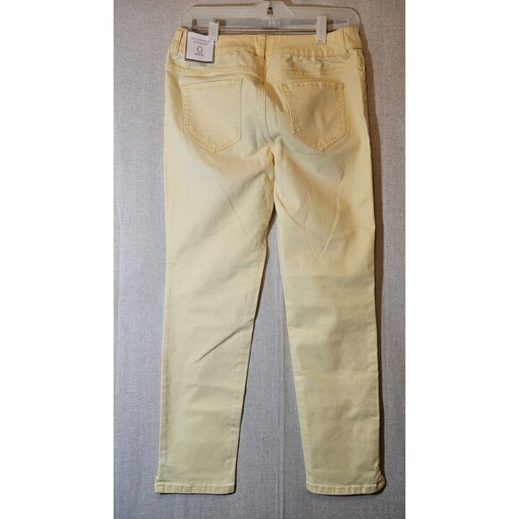 Chicos Sz 0 Womens 4 XS Platinum Denim Jeans Ultimate Fit Ankle Yellow Flaw - Picture 13 of 15